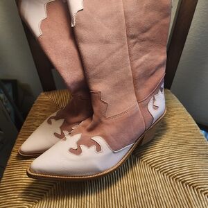 💖💖💖Women’s Pink Two-Tone Western Boot